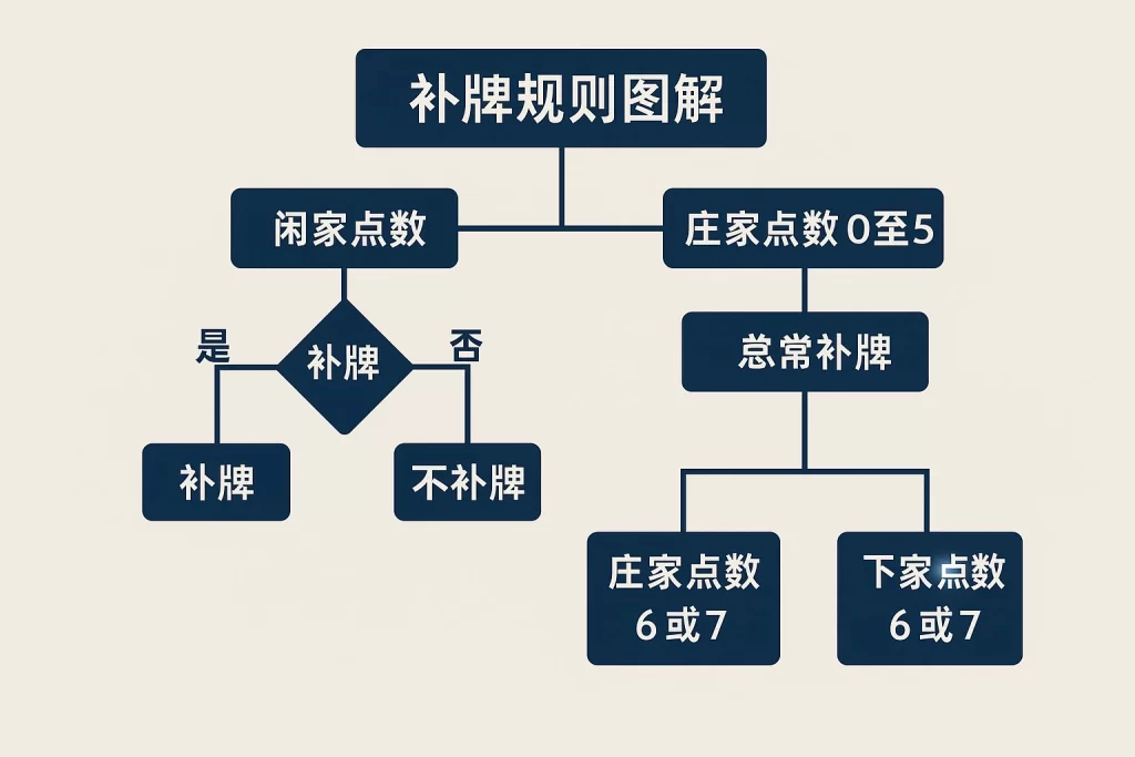 百家乐补牌规则图解