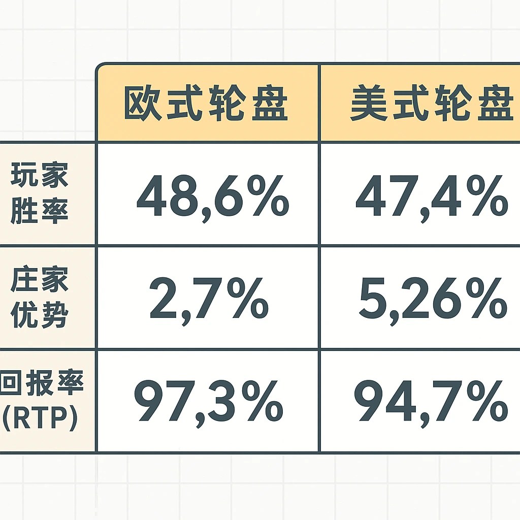 轮盘胜率与回报率比较图