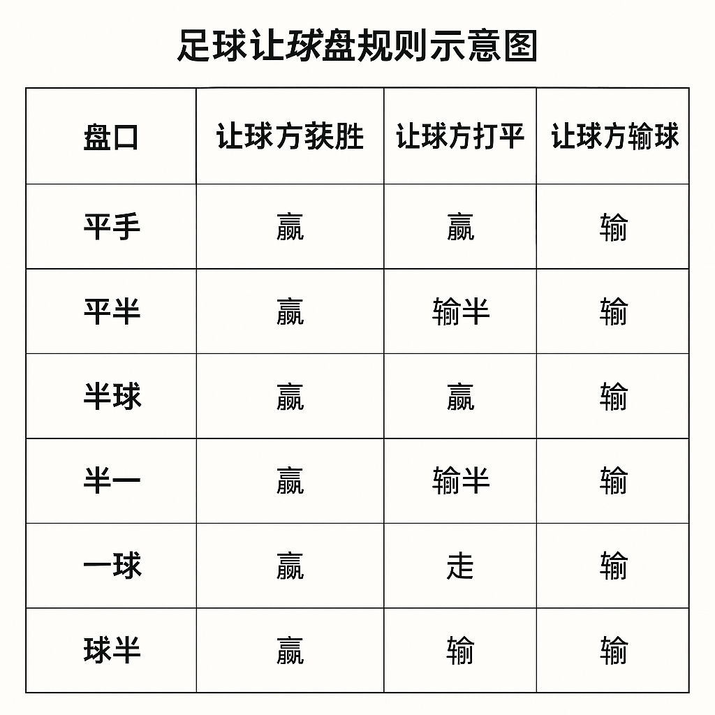 足球让球盘规则示意图
